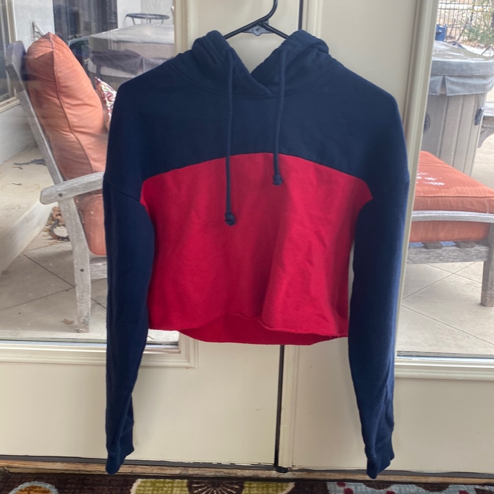 Navy and Red Hollister Sweatshirt.